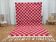 Handmade pure wool rug in traditional pink and red, 150/250 cm.