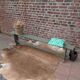 Pair of patinated benches