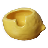 Vintage lemon-shaped slip ashtray