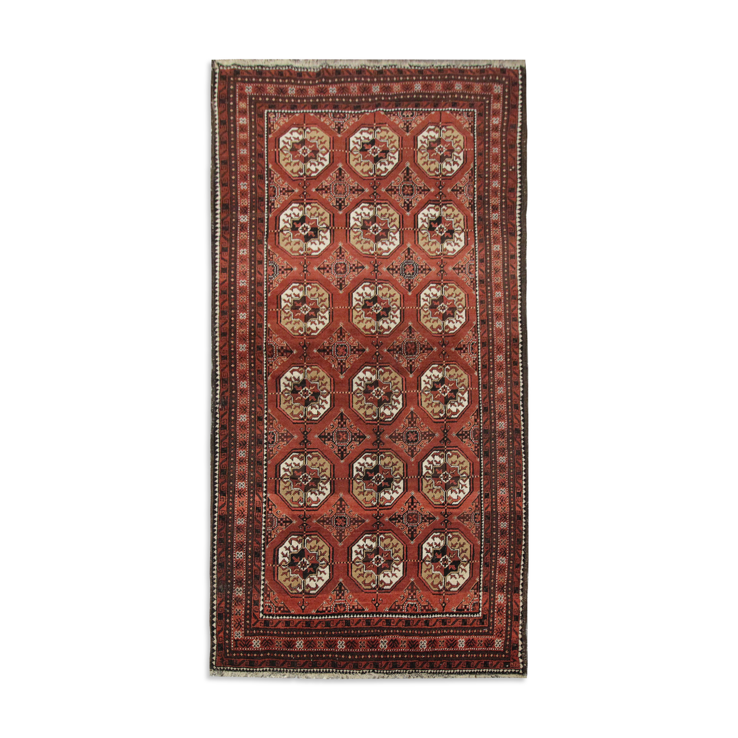 Turkmen handmade wool persian rug- 97x175cm
