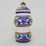 Old apothecary pot, ceramic Thymus medicine jar, 70 80s