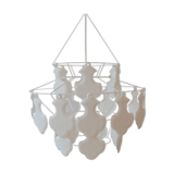 Virebent lithophane chandelier with tassels