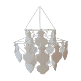 Rare very large Virebent lithophanie stamped chandelier