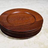 Solid Wengé cover plates by Hans Gustav Ehrenreich, Denmark. 1960s