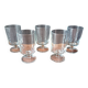 5 cavalier glasses 20 cl luminarc "sweden" model transparent vintage france