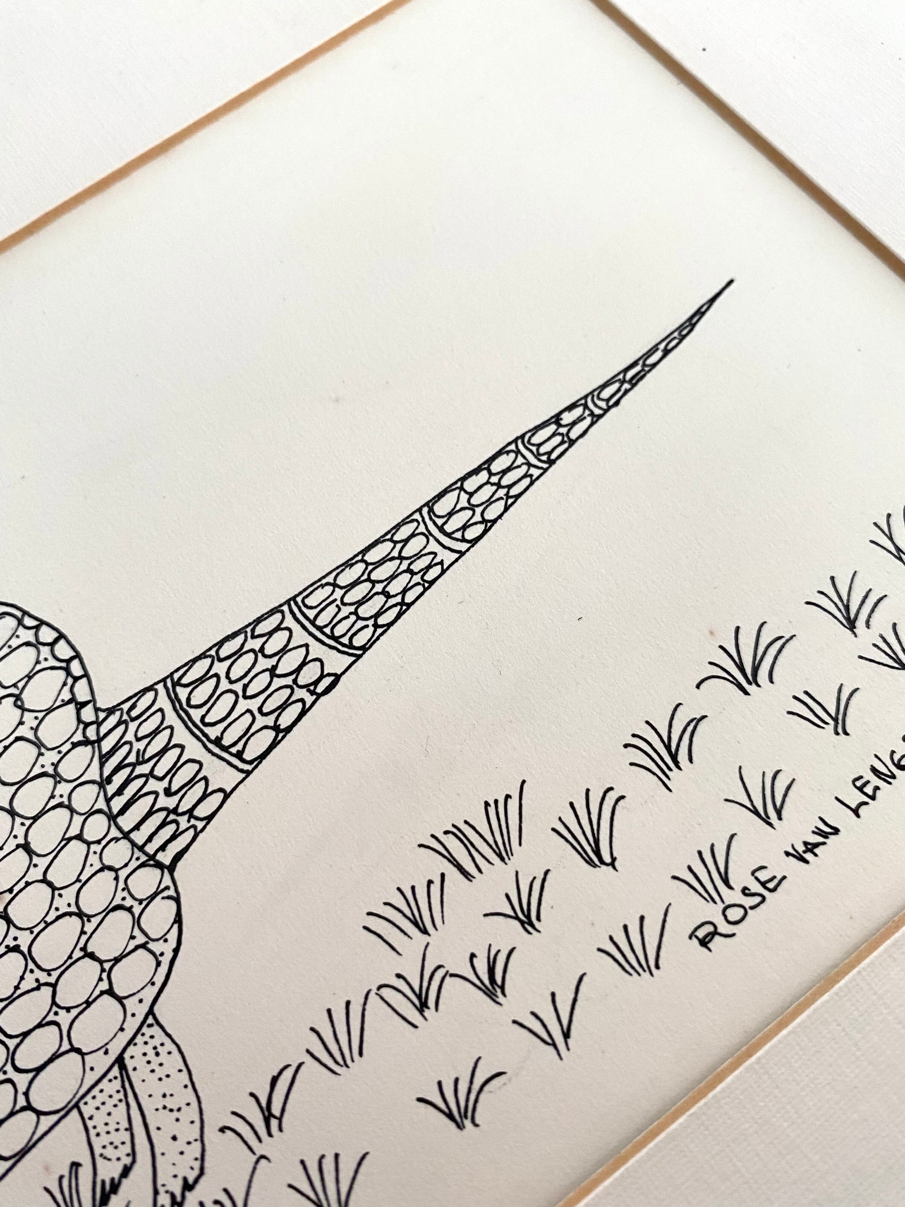 Illustration 1968 and wooden frame