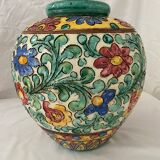 Polychrome floral vase Cerart Monaco