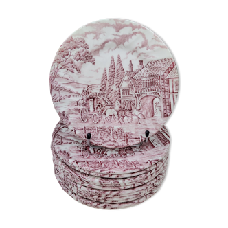 12 assiettes à dessert Anglaise Myott Royal Mail