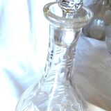 Beautiful crystal carafe with a beautiful worked crystal stopper