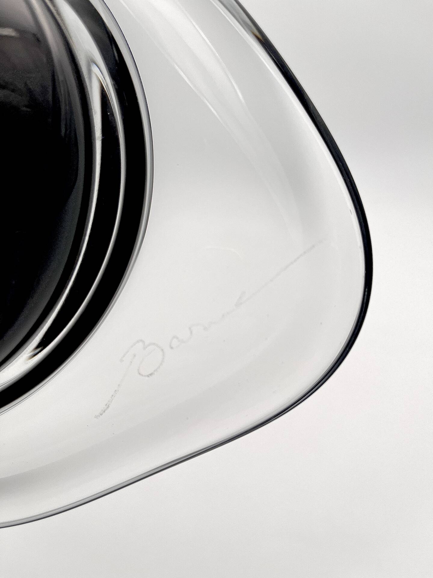 Coupe Vide-Poche Design Verre d'Art Soufflé Signé Ioan Barna