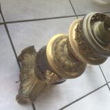 Paire de pieds de lampes anciennes en laiton
