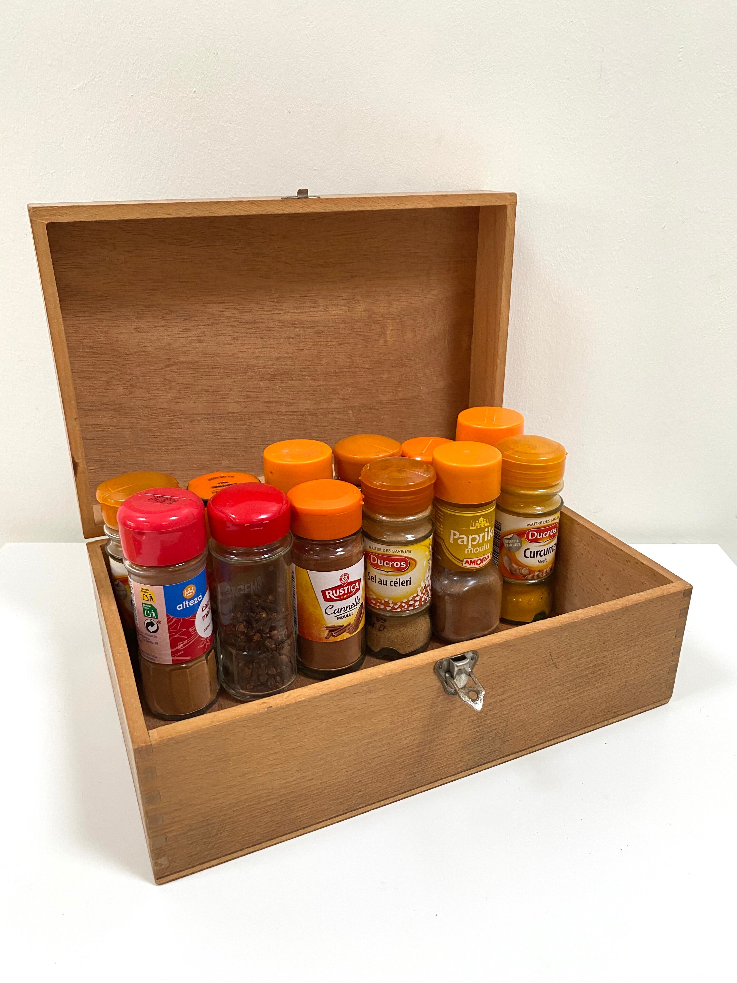 Old wooden box from the 70s