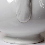 Pichet broc de toilette en faïence blanche ancienne Pexonne France