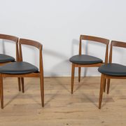 Mid-Century Teak Dining Table and Chairs Set by Hans Olsen for Frem Røjle,
