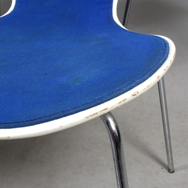 5 chaise bleue « Butterfly » d'Arne Jacobsen, Series 7