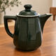 Vintage bistro jug in bottle green porcelain