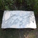 Brass and marble coffee table