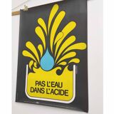 Vintage poster 1980 INRS Drawing Chadebec