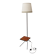Floor lamp 1950/60 tripod in black metal with cream lampshade