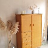 Armoire en rotin vintage
