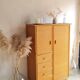 Vintage rattan wardrobe