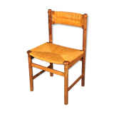 Wooden & straw chair 1960