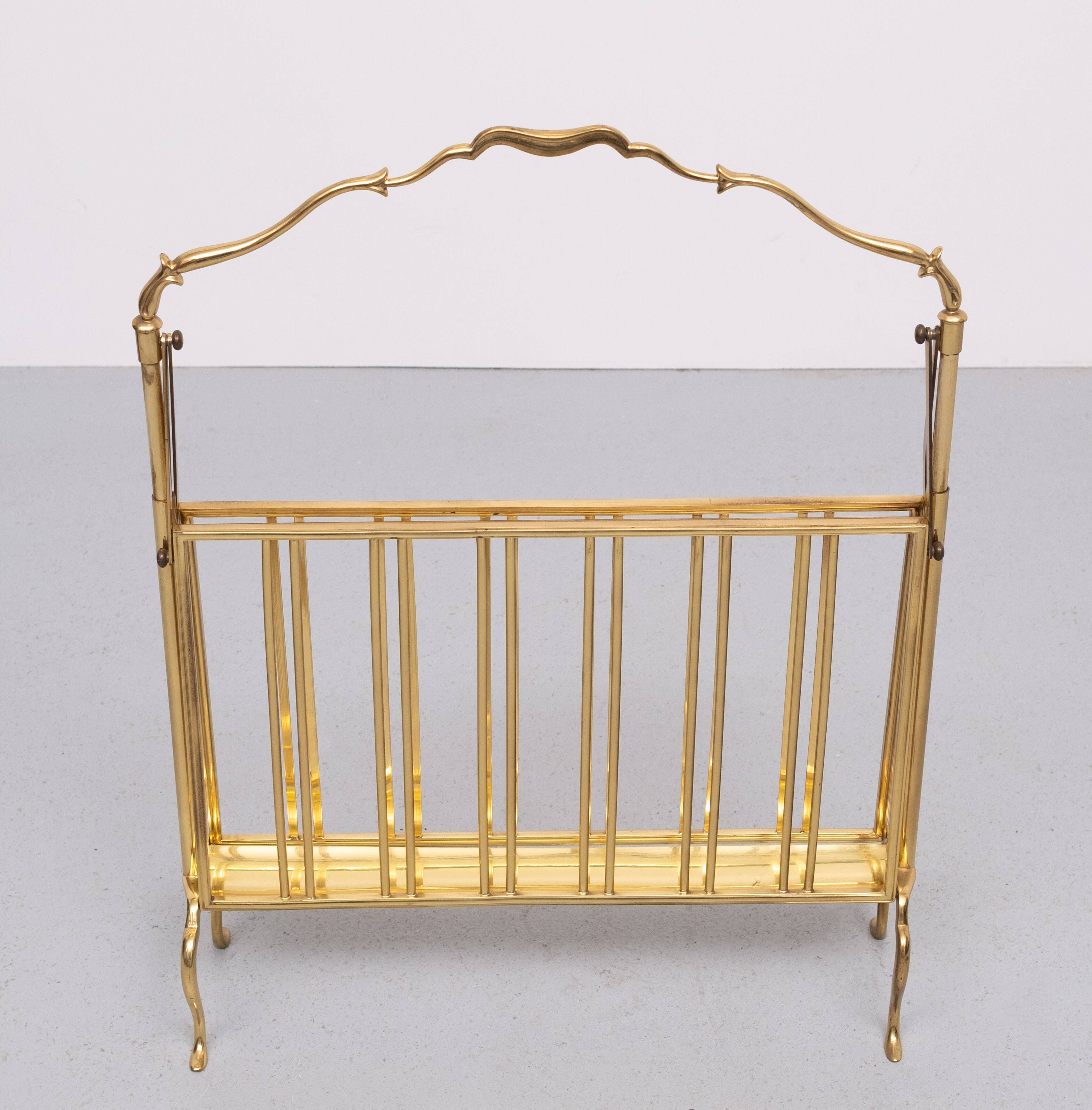 Brass Magazine holder Maison Baguès 1950s France