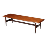 Grande table basse scandinave en teck, 1960s