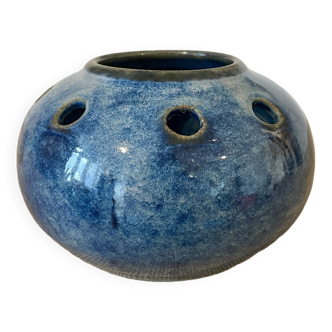 Blue ceramic flower vase