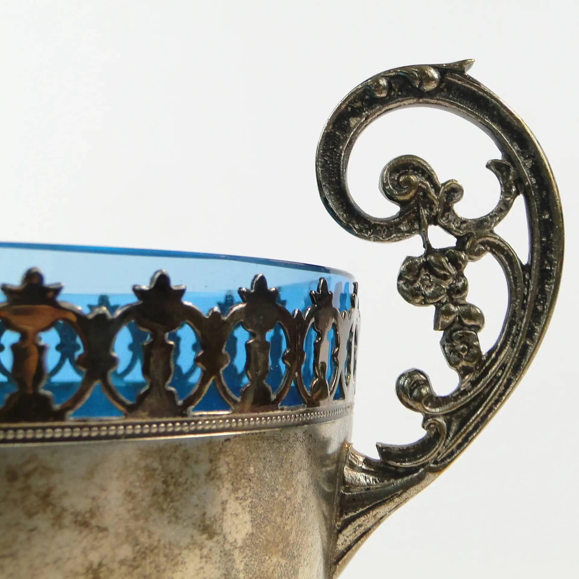 Sugar bowl, Art Nouveau, silver-plated brass, WMF, Germany, 1900s