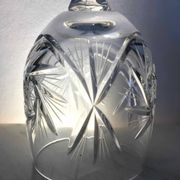 Set of 12 cut crystal wine glasses