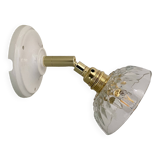 Vintage chiseled glass lampshade wall light - tableware collection -