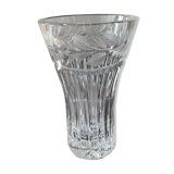Vintage chiseled crystal vase