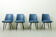 Set of 4 italian dining chairs with brass feet, 1950s