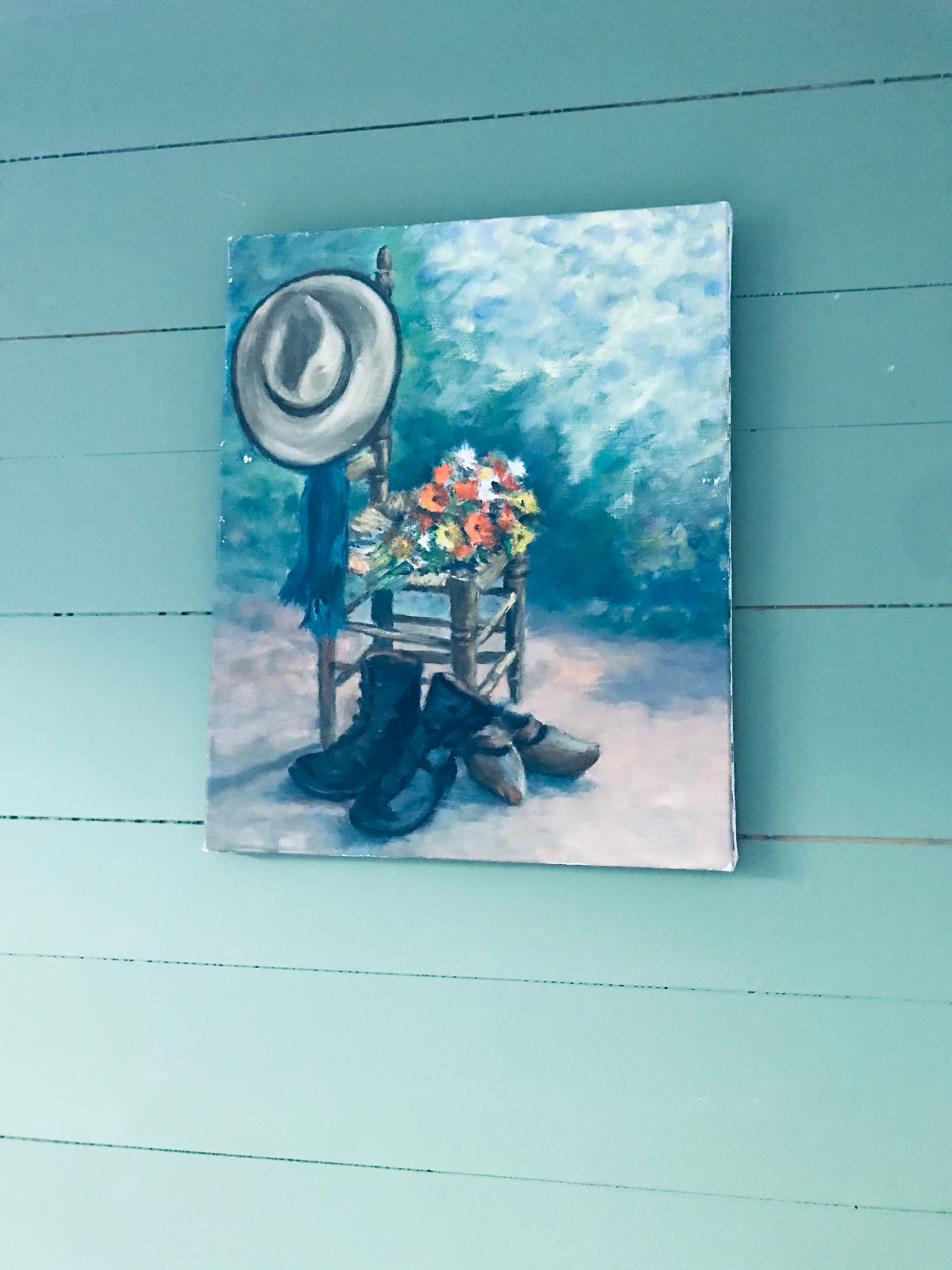 Oil on canvas campaign stage