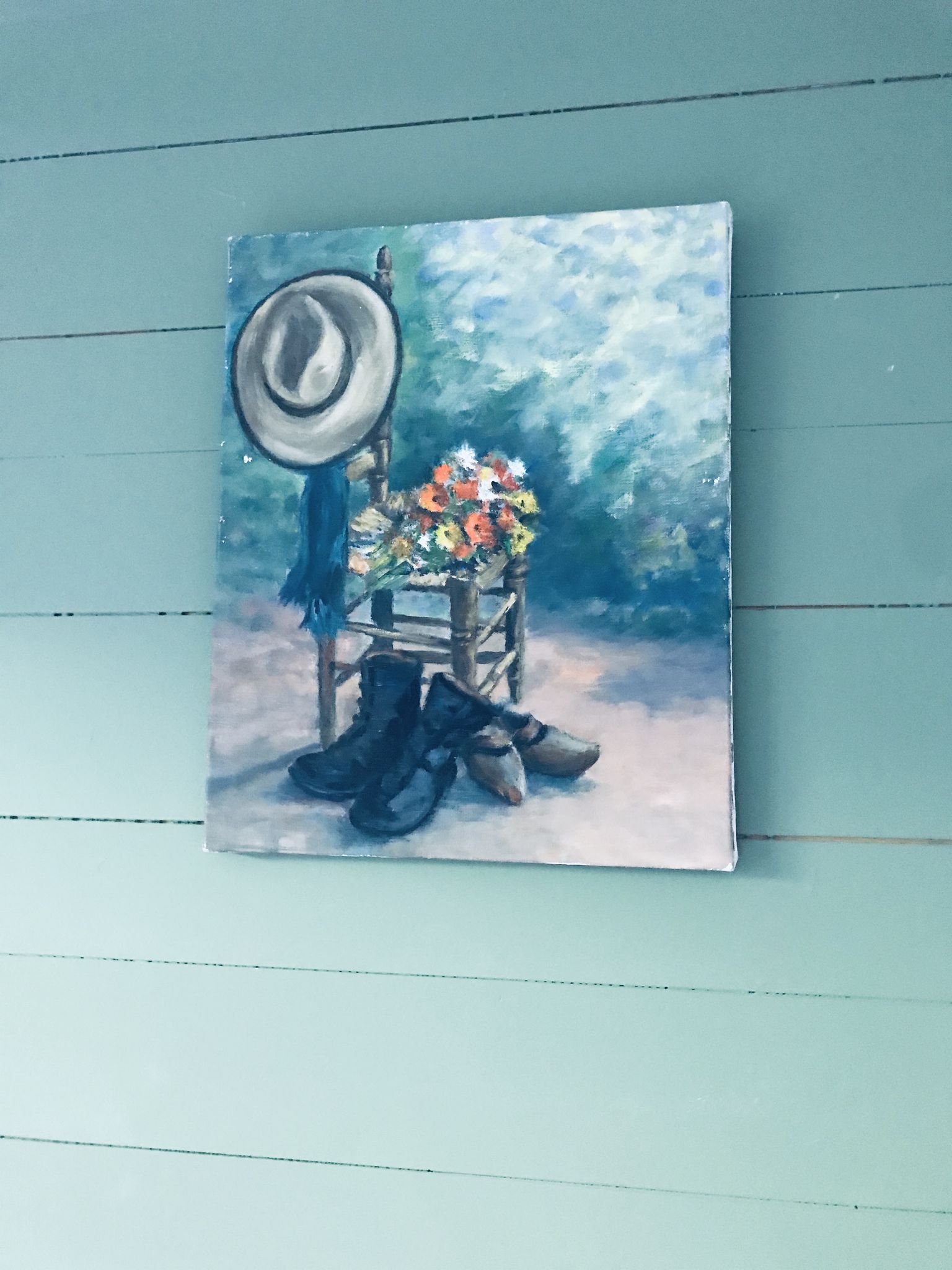 Oil on canvas campaign stage