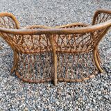Pair of bamboo sofas
