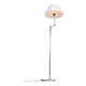 Czech Bauhaus Floor Lamp, Textile Lamp Shade, Chrom-Plated Steel, 1920s