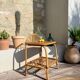 Rattan bedside table "Fidèle"