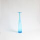 Vintage handblown blue bubble glass bottle vase