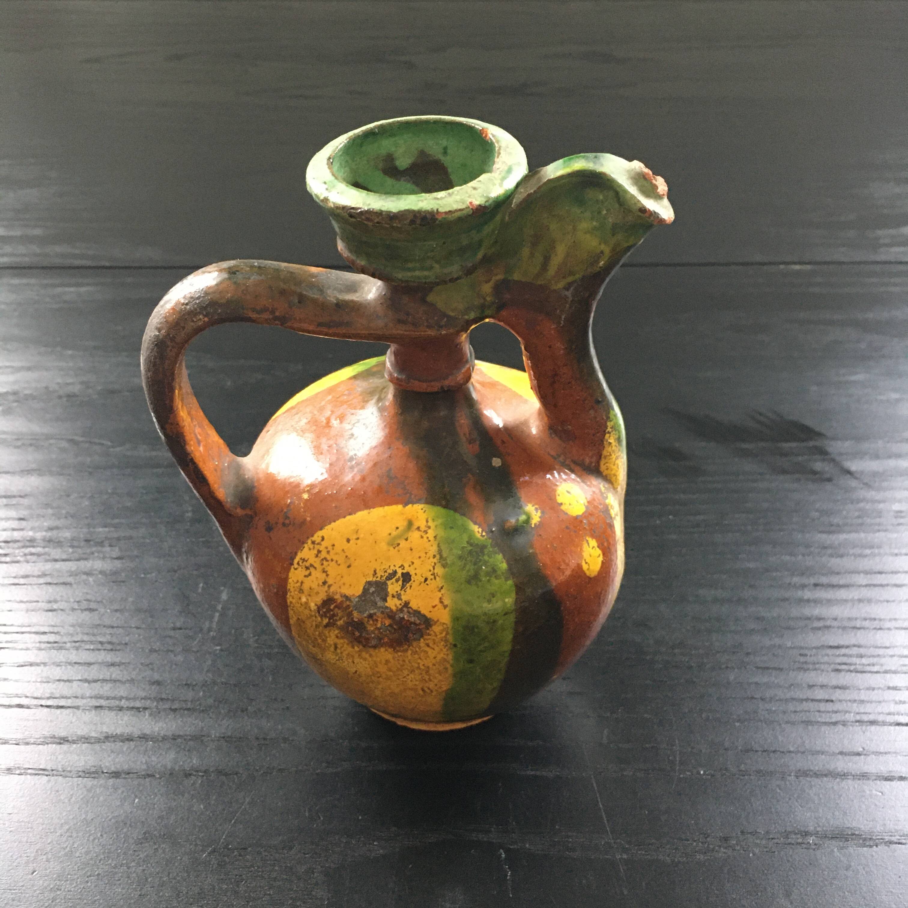 Multicolored ethnic jug