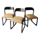 Lot de 3 chaises bémol dites "traineau"  Baumann