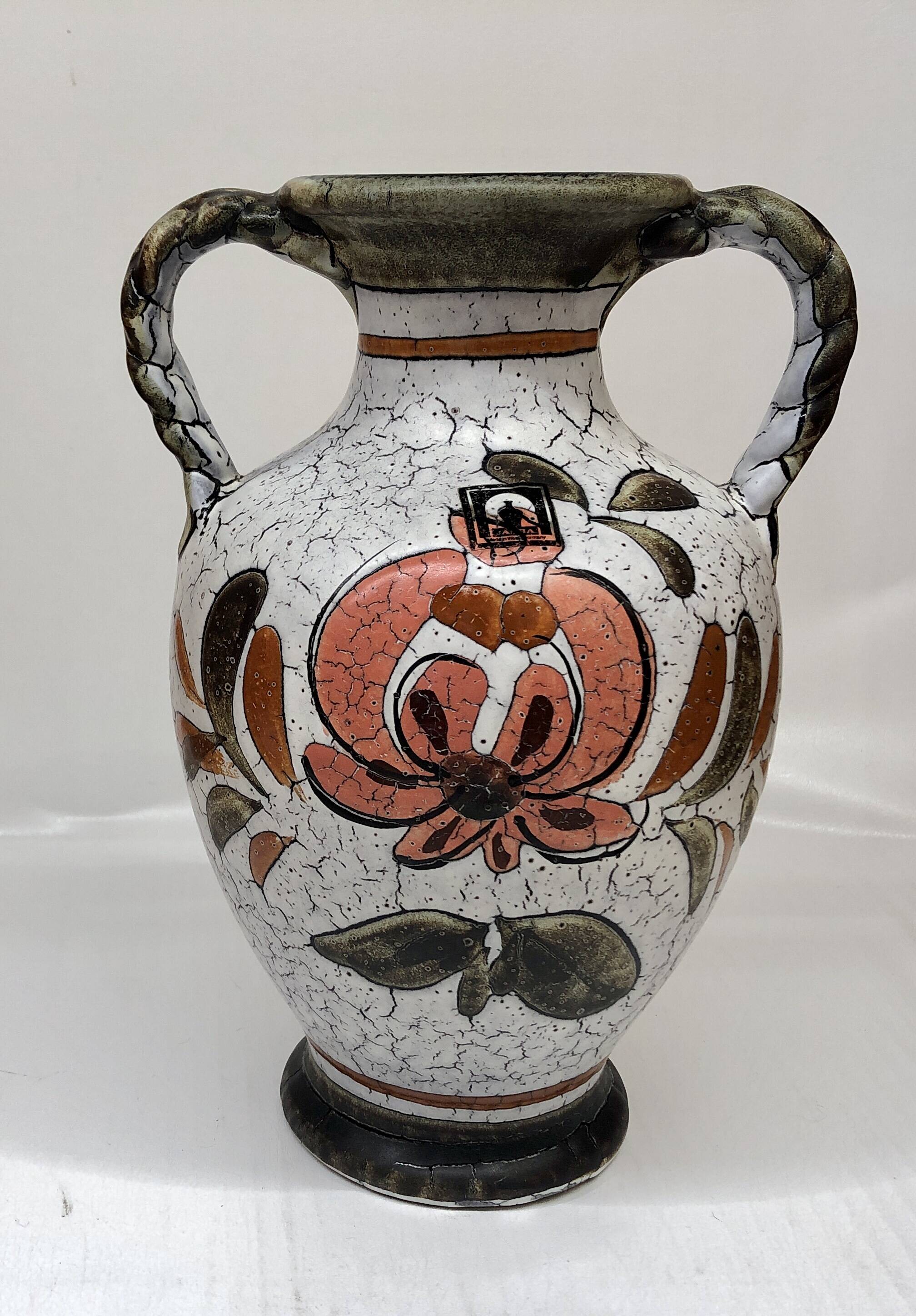 Vase West Germany décor floral N902 10 25