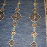 Handmade antique Indian Dhurri kilim 5.7' x 8.8' (174cm x 268cm) 1930s - 1B533