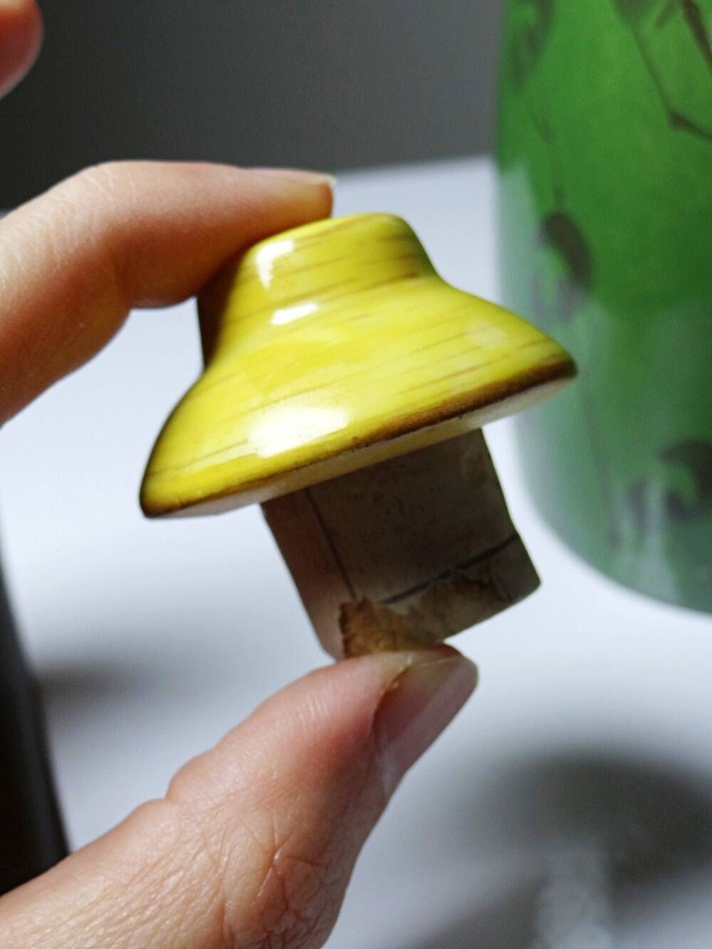 Antique porcelain bottle from Limoges in the style of Robj, 1920s-1930s.