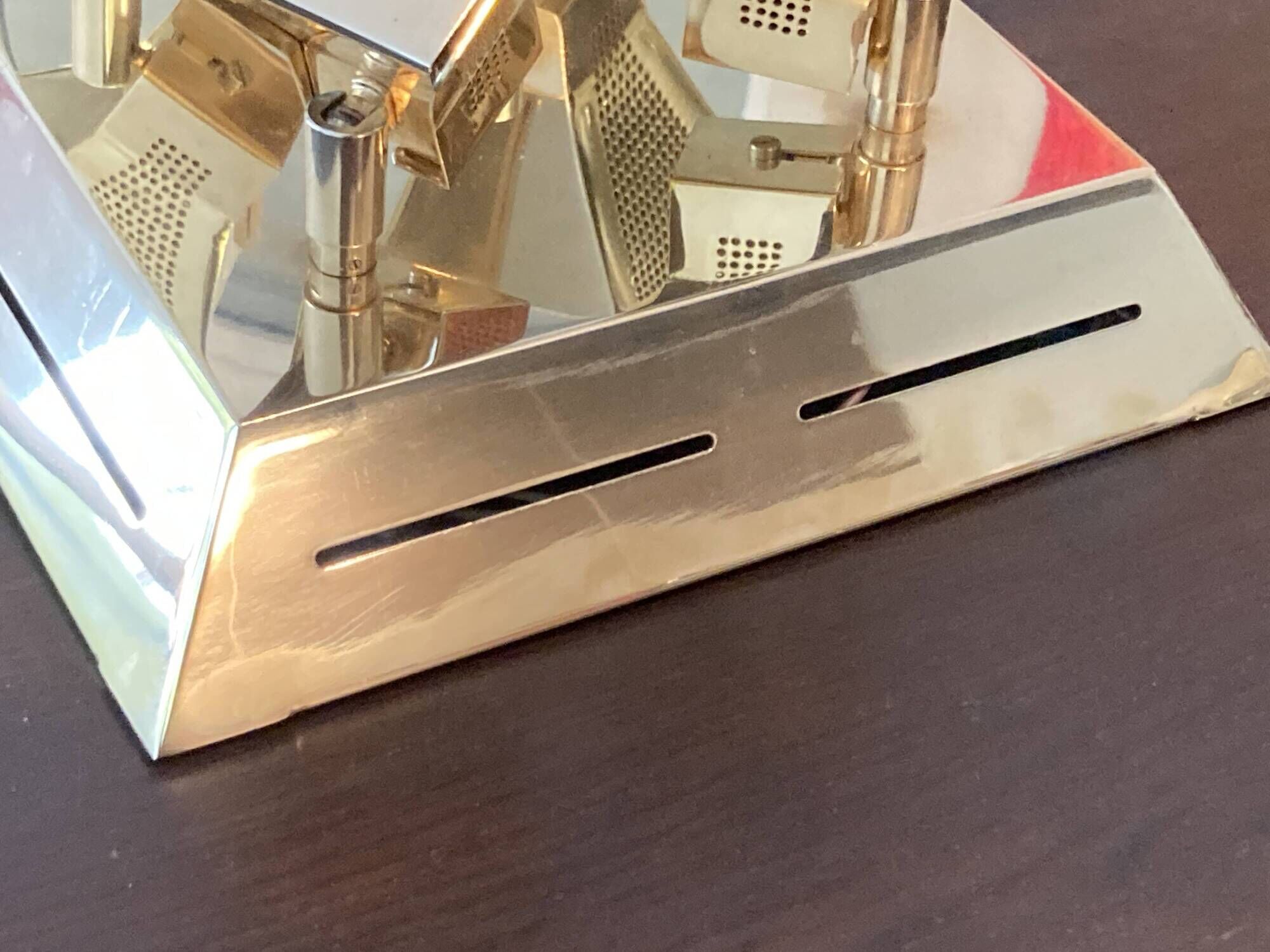 Vintage brass ceiling light OMI – Space Age design from the 1970s