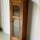 Vintage solid wood column display cabinet
