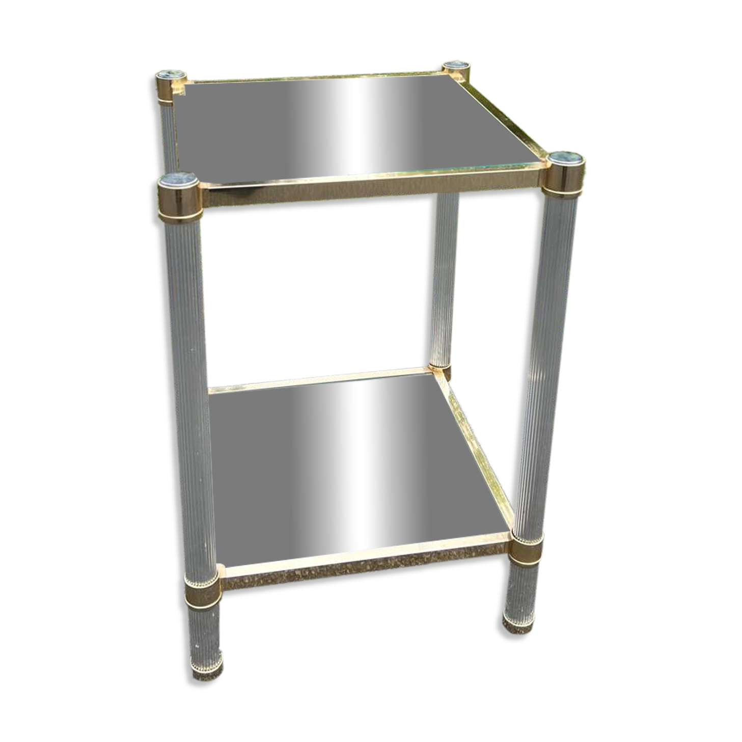 Vintage pedestal table or end table, 70s