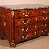 Dauphiné commode from the Louis XIV period in olive wood marquetry.