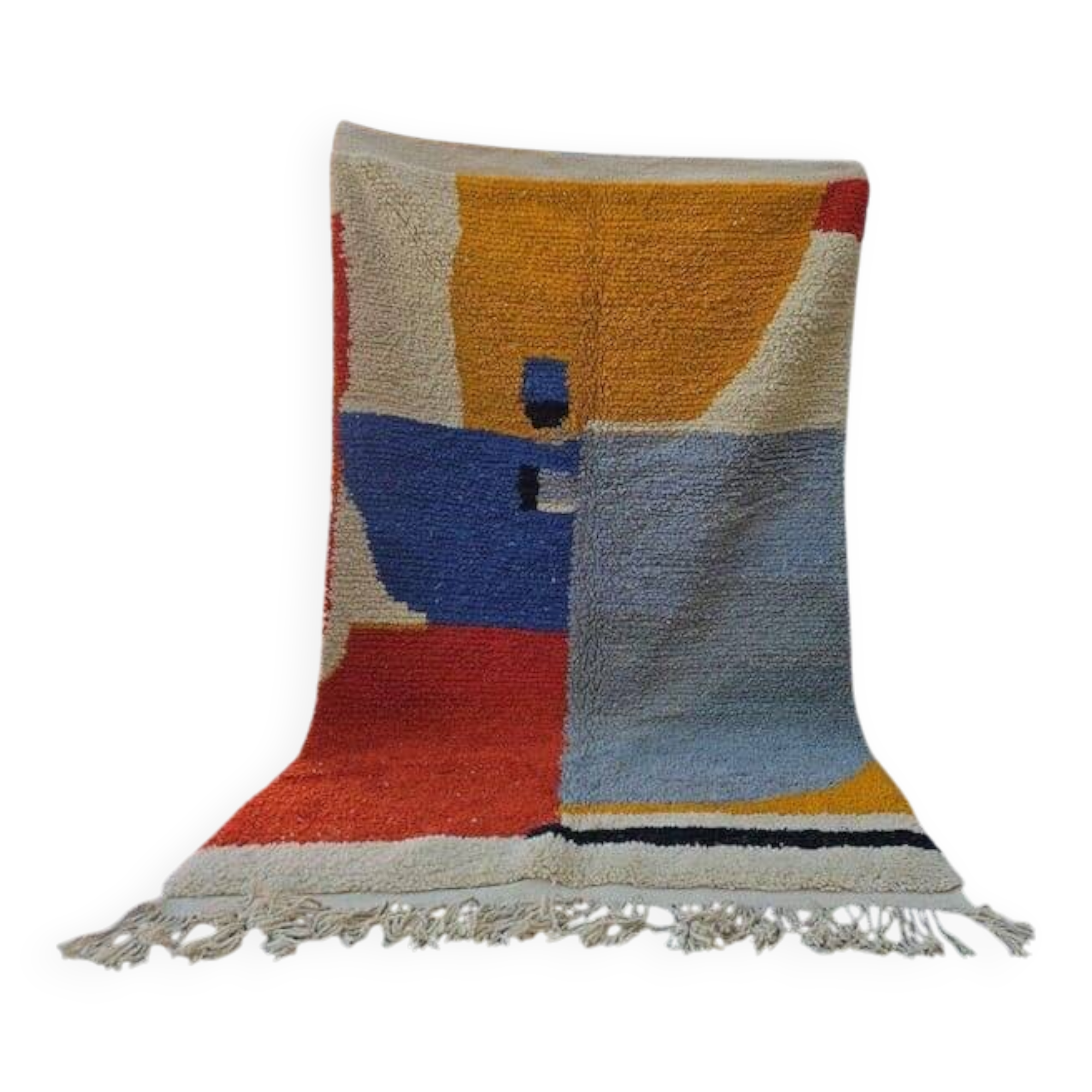 Handmade pure wool Moroccan rug size 140 x 260 cm